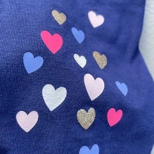 10/$30💥Carter's Glitter Hearts Indigo Toddler Leggings, Gold Pink Blue
